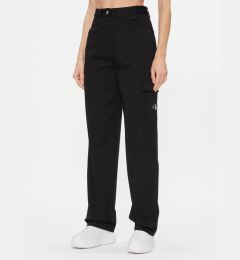 Снимка на Calvin Klein Jeans Текстилни панталони Stretch Twill High Rise Straight J20J221297 Черен Regular Fit