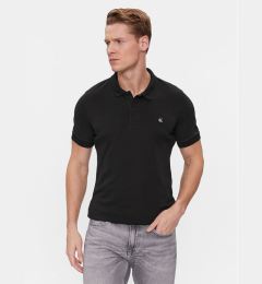 Снимка на Calvin Klein Jeans Тениска с яка и копчета Embro Badge J30J325269 Черен Slim Fit