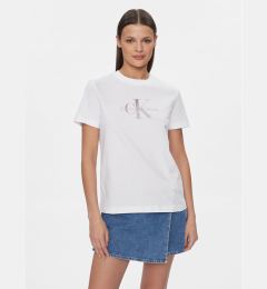 Снимка на Calvin Klein Jeans Тишърт Diffused Monologo J20J223264 Бял Regular Fit