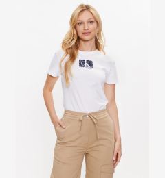 Снимка на Calvin Klein Jeans Тишърт J20J221631 Бял Regular Fit