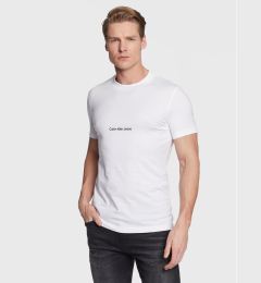 Снимка на Calvin Klein Jeans Тишърт J30J322848 Бял Slim Fit