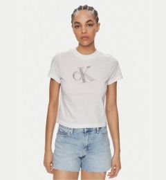 Снимка на Calvin Klein Jeans Тишърт Meta Baby J20J223165 Бял Regular Fit