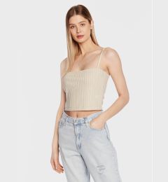 Снимка на Calvin Klein Jeans топ J20J221009 Бежов Regular Fit