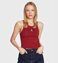 Снимка на Calvin Klein Jeans топ J20J221062 Бордо Regular Fit