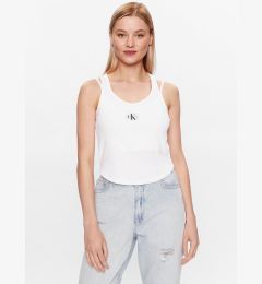 Снимка на Calvin Klein Jeans топ J20J221430 Бял Regular Fit