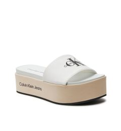 Снимка на Calvin Klein Jeans Чехли Flatform Sandal Met YW0YW01036 Екрю