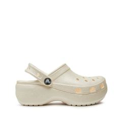 Снимка на Crocs Чехли Classic Platform Glitter Clog W 207241 Екрю