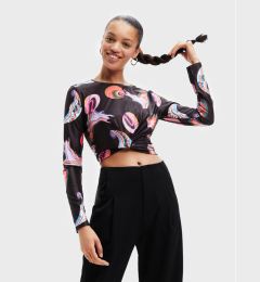 Снимка на Desigual Блуза MONSIEUR CHRISTIAN LACROIX Smile 22WWTK76 Черен Slim Fit