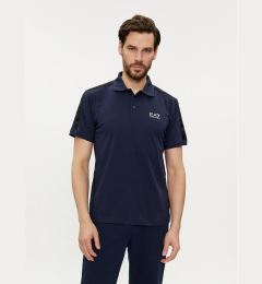 Снимка на EA7 Emporio Armani Тениска с яка и копчета 3DPF23 PJ02Z 0554 Тъмносин Regular Fit