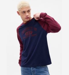 Снимка на Gap Тениска с дълъг ръкав 765764-02 Тъмносин Regular Fit