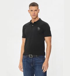 Снимка на Guess Тениска с яка и копчета M4YP66 J1314 Черен Slim Fit