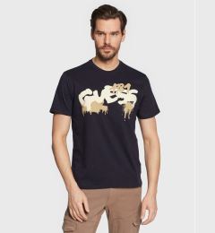 Снимка на Guess Тишърт Graffiti Logo M3GI59 K9RM1 Тъмносин Slim Fit