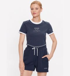 Снимка на Guess Тишърт Signature V3GI02 KBNW0 Тъмносин Slim Fit