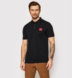 Снимка на Hugo Тениска с яка и копчета Dereso222 50466202 Черен Slim Fit