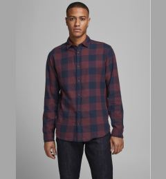 Снимка на Jack&Jones Риза 12181602 Тъмносин Slim Fit