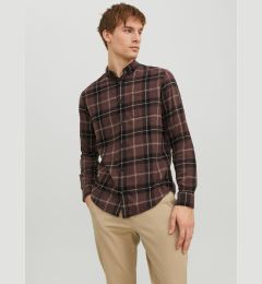 Снимка на Jack&Jones Риза 12235982 Кафяв Slim Fit