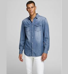 Снимка на Jack&Jones Риза Sheridan 12138115 Син Slim Fit