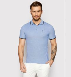 Снимка на Jack&Jones Тениска с яка и копчета Paulos 12136668 Син Slim Fit