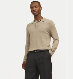 Снимка на Jack&Jones Тениска с яка и копчета William 12259650 Бежов Regular Fit