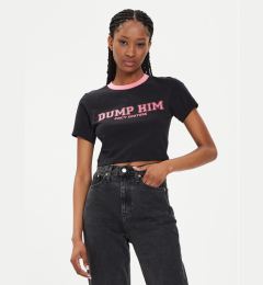 Снимка на Juicy Couture Тишърт Dump Him JCWCT23314 Черен Slim Fit