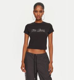 Снимка на Juicy Couture Тишърт Mon Amour JCSCT224407 Черен Slim Fit