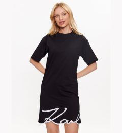 Снимка на KARL LAGERFELD Ежедневна рокля Signature 231W1357 Черен Relaxed Fit