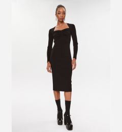 Снимка на KARL LAGERFELD Плетена рокля 235W1312 Черен Slim Fit