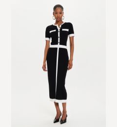 Снимка на KARL LAGERFELD Плетена рокля 245W1331 Черен Slim Fit