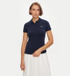 Снимка на Lacoste Тениска с яка и копчета DF3443 Тъмносин Slim Fit