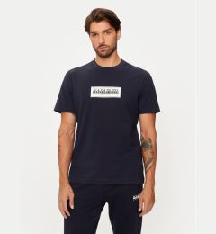 Снимка на Napapijri Тишърт S-box Logo NP0A4I3L Тъмносин Regular Fit