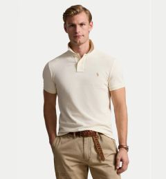 Снимка на Polo Ralph Lauren Тениска с яка и копчета 710536856417 Екрю Slim Fit