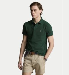 Снимка на Polo Ralph Lauren Тениска с яка и копчета 710536856425 Зелен Slim Fit