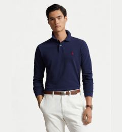 Снимка на Polo Ralph Lauren Тениска с яка и копчета 710680790046 Тъмносин Custom Slim Fit