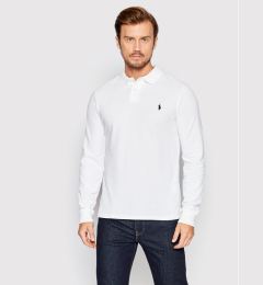 Снимка на Polo Ralph Lauren Тениска с яка и копчета 710681126001 Бял Slim Fit