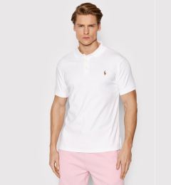 Снимка на Polo Ralph Lauren Тениска с яка и копчета 710685514001 Бял Slim Fit