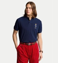 Снимка на Polo Ralph Lauren Тениска с яка и копчета 710853312027 Тъмносин Slim Fit