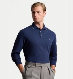 Снимка на Polo Ralph Lauren Тениска с яка и копчета 710884588002 Тъмносин Custom Slim Fit