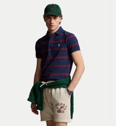 Снимка на Polo Ralph Lauren Тениска с яка и копчета 710941433001 Тъмносин Custom Slim Fit