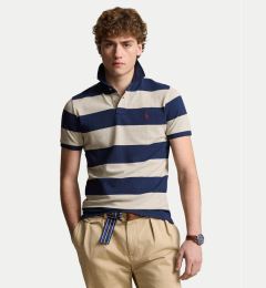 Снимка на Polo Ralph Lauren Тениска с яка и копчета 710941434001 Тъмносин Custom Slim Fit