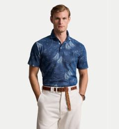 Снимка на Polo Ralph Lauren Тениска с яка и копчета 710941436001 Син Custom Slim Fit