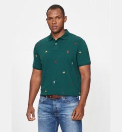 Снимка на Polo Ralph Lauren Тениска с яка и копчета 710941437001 Зелен Custom Slim Fit