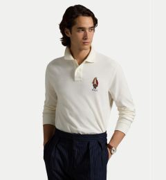 Снимка на Polo Ralph Lauren Тениска с яка и копчета 710951641001 Екрю Classic Fit