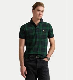 Снимка на Polo Ralph Lauren Тениска с яка и копчета 710962013001 Зелен Custom Slim Fit