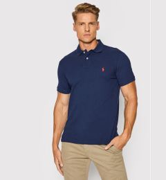 Снимка на Polo Ralph Lauren Тениска с яка и копчета Core Replen 710782592 Тъмносин Custom Slim Fit