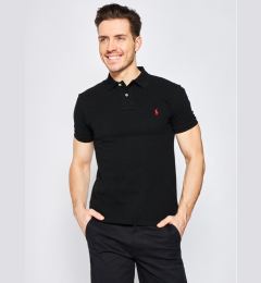 Снимка на Polo Ralph Lauren Тениска с яка и копчета Core Replen 710795080 Черен Slim Fit