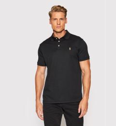 Снимка на Polo Ralph Lauren Тениска с яка и копчета Ssl 710713130001 Черен Slim Fit