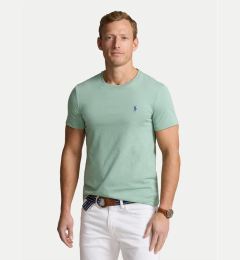 Снимка на Polo Ralph Lauren Тишърт 710671438375 Зелен Custom Slim Fit