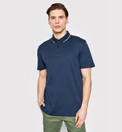 Снимка на Selected Homme Тениска с яка и копчета Leroy 16082844 Тъмносин Regular Fit