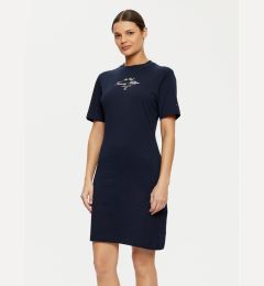 Снимка на Tommy Hilfiger Ежедневна рокля Short Sleeve Short Dress WW0WW43830 Тъмносин Slim Fit