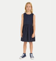 Снимка на Tommy Hilfiger Лятна рокля Anglaise KG0KG07931 M Тъмносин Regular Fit